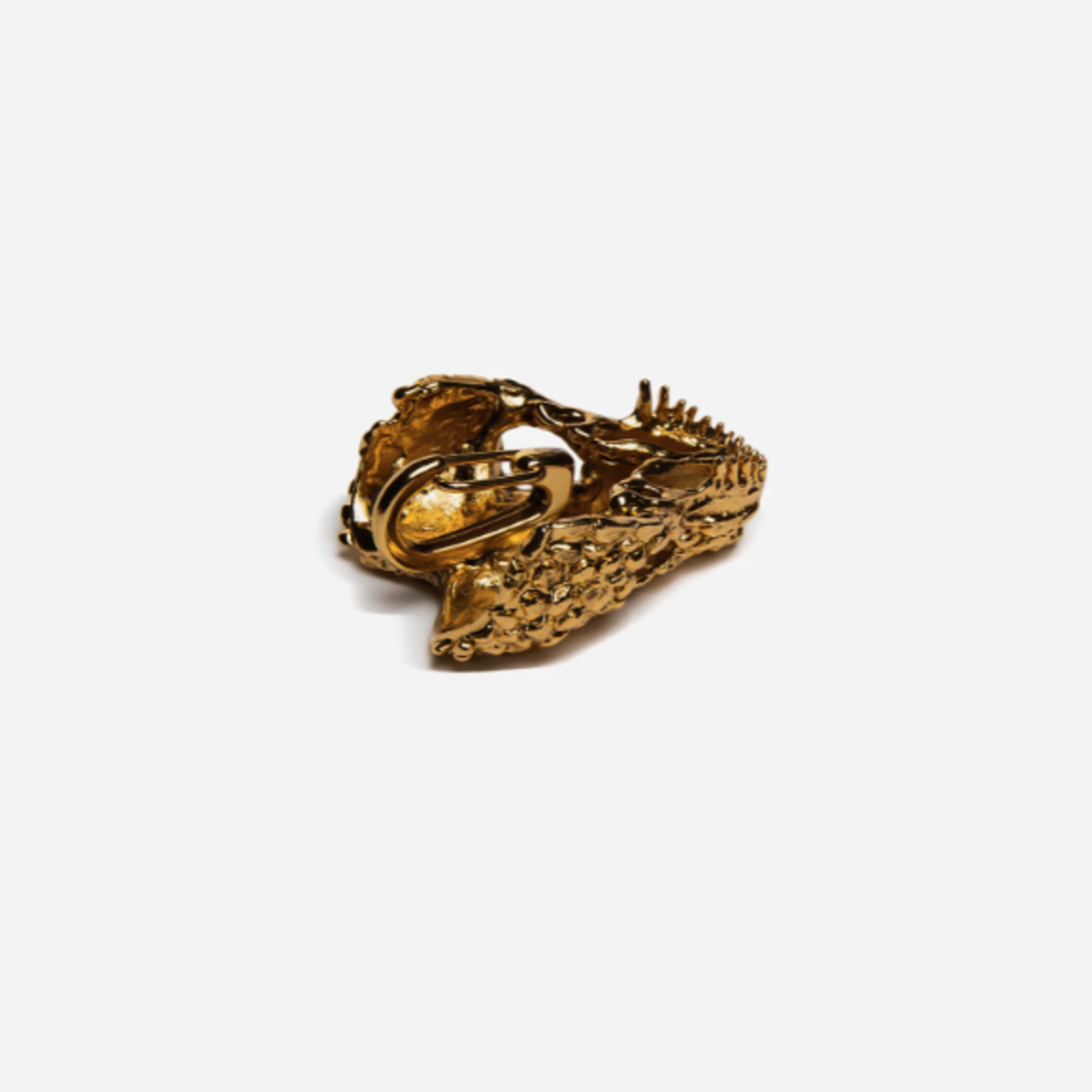 Gold Medium Studded Gila Skull Charm