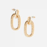 Gold Bicycle Chain Earrings