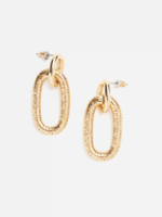 Gold Bicycle Chain Earrings