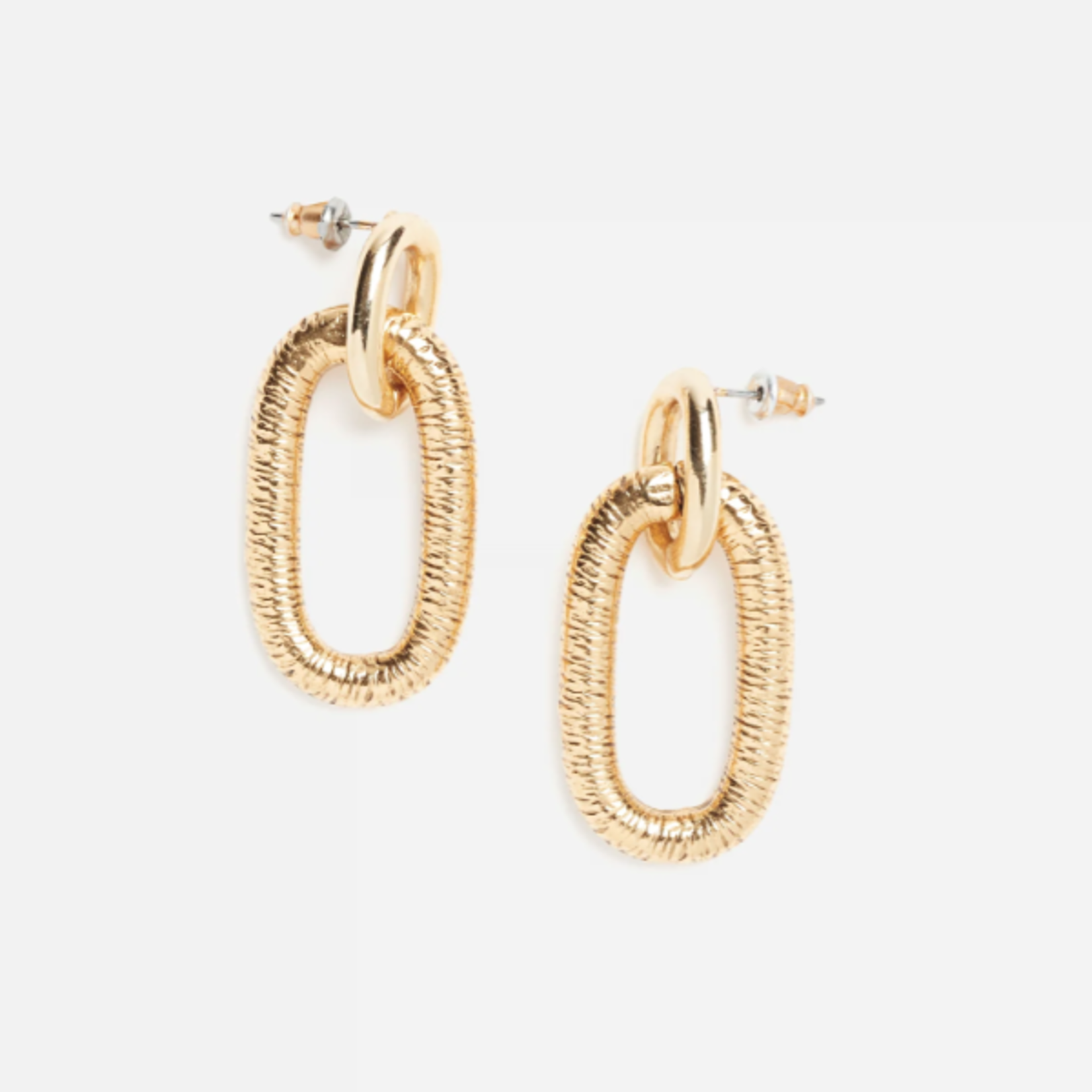 Gold Bicycle Chain Earrings