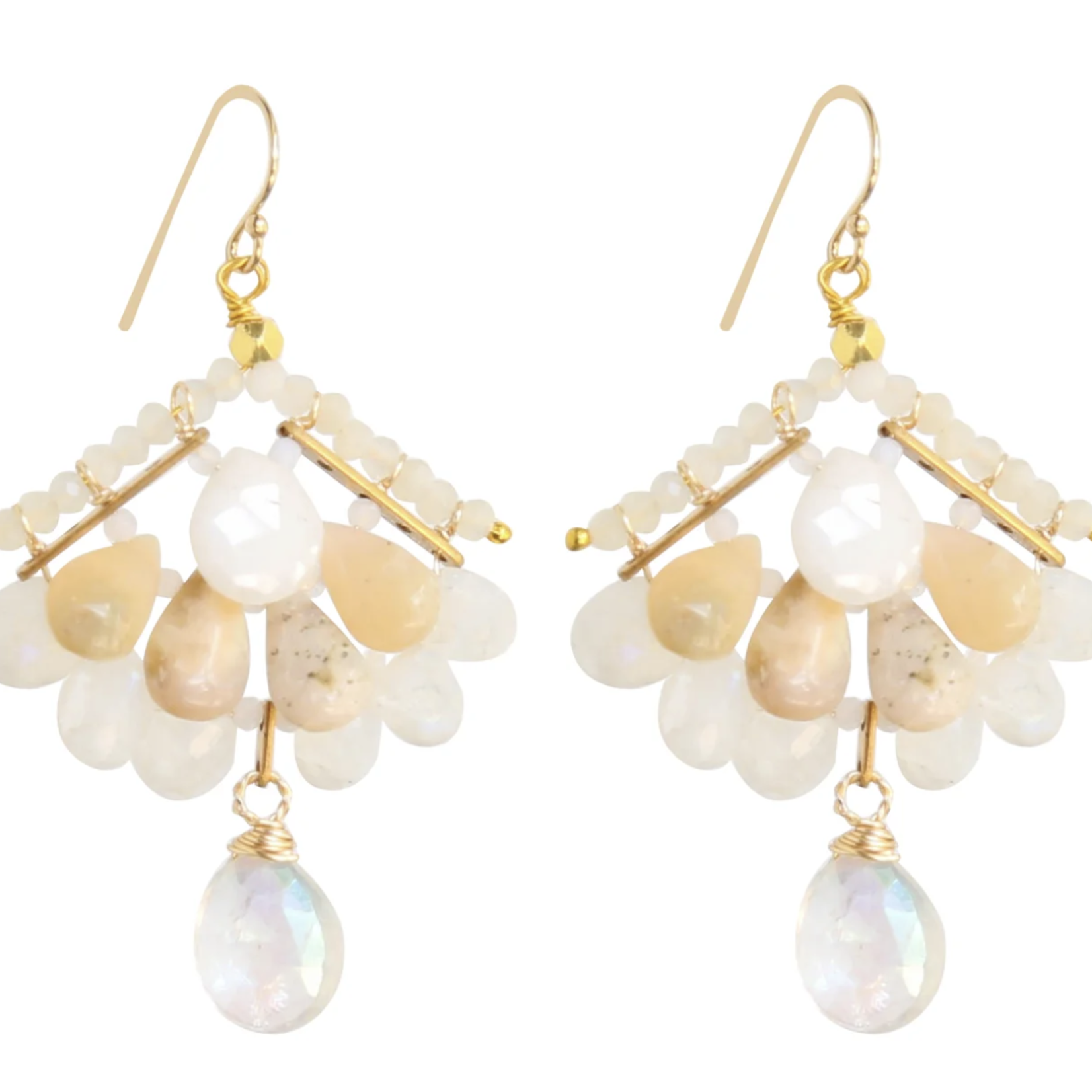 Flourish Earrings - Moonstone Multi