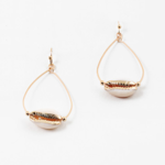 Mini Gold Teardrop Earrings w/ Dipped Pukka