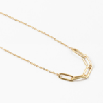 Gold SS Necklace w/ Statement Chain Links