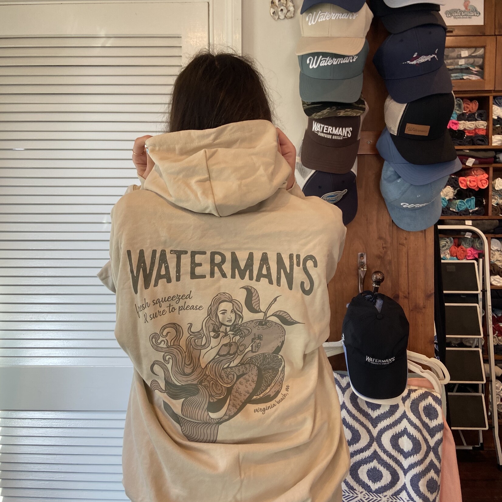 Waterman's Mermaid Gildan Fleece Hoodie