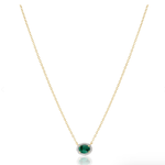 Sadie Single Stone Necklace 4" GV