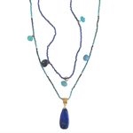 Aledis Long Necklace - Lapis