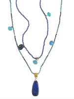 Aledis Long Necklace - Lapis