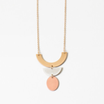 Long Fluid Geometric Necklace