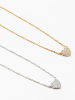 CZ Pave Heart Necklace