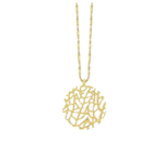 Mini Coral Disc Necklace 18k Gold Vermeil