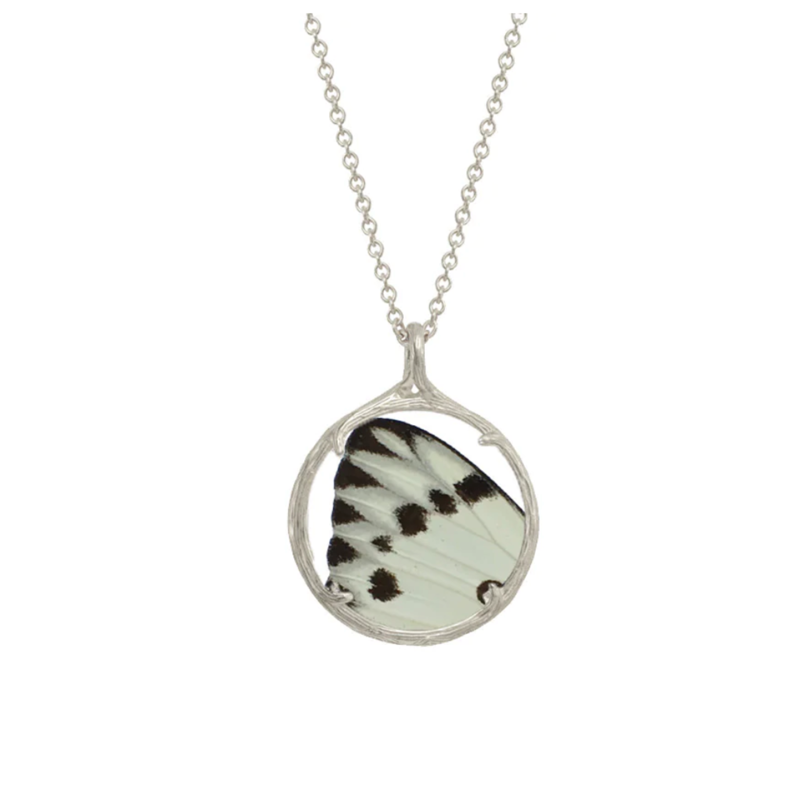 Small Butterfly Wing Pendant Sterling Silver