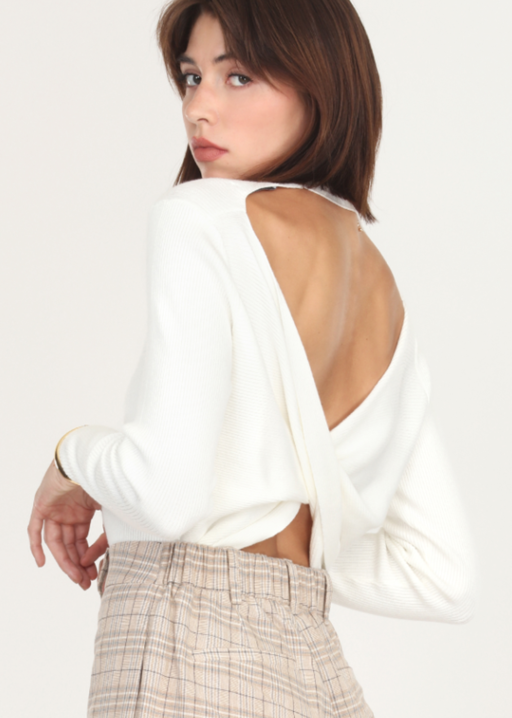 Ambar Twist Back Knit Top