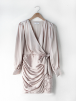 Fernie Ruched Satin Mini Dress