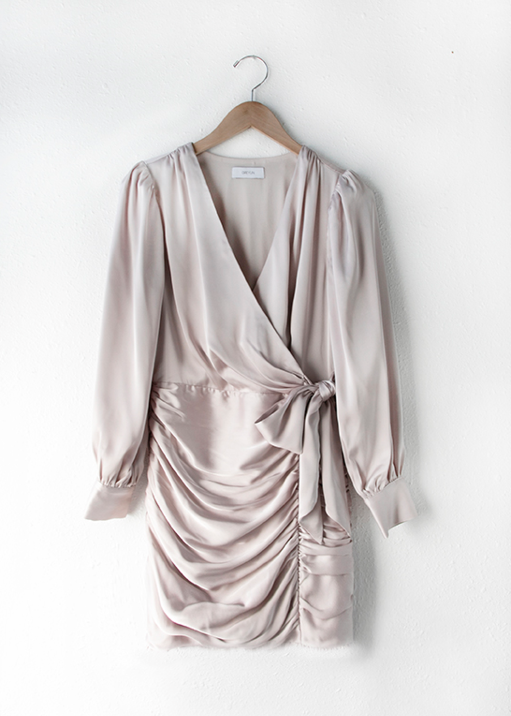 Fernie Ruched Satin Mini Dress
