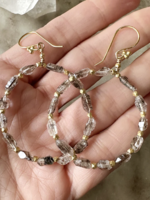 Herkimer Diamond Hoop Earrings