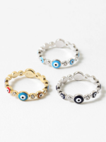Enamel Evil Eye Ring