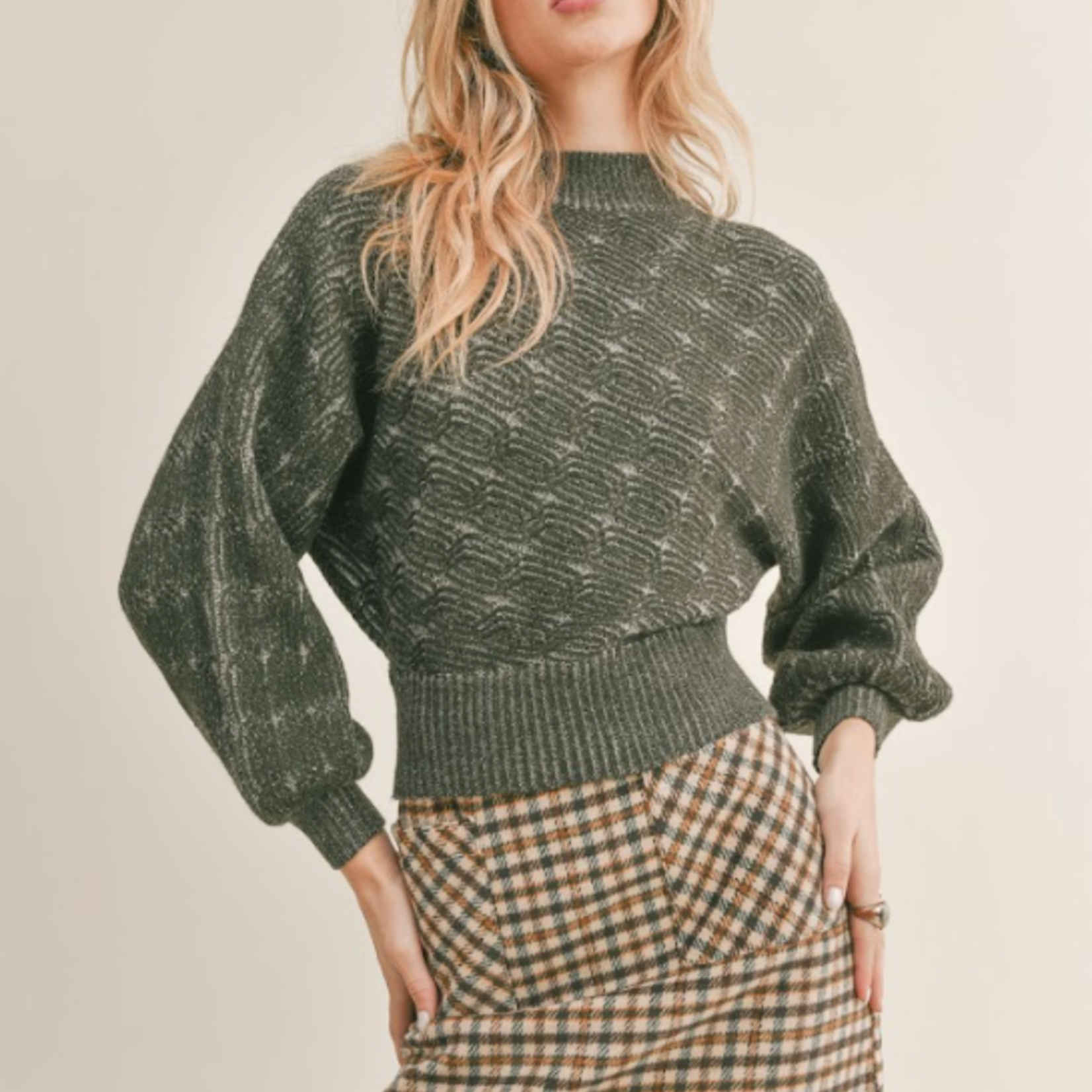 Along the Vines Cable Knit Sweater
