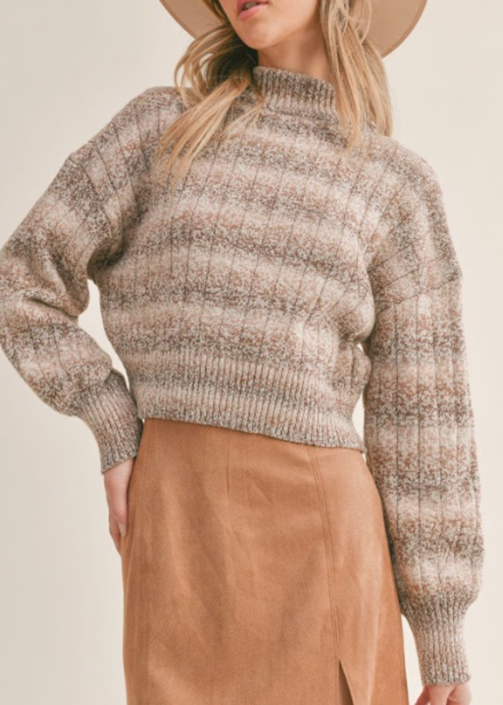 Virgo Ombre Turtleneck Sweater