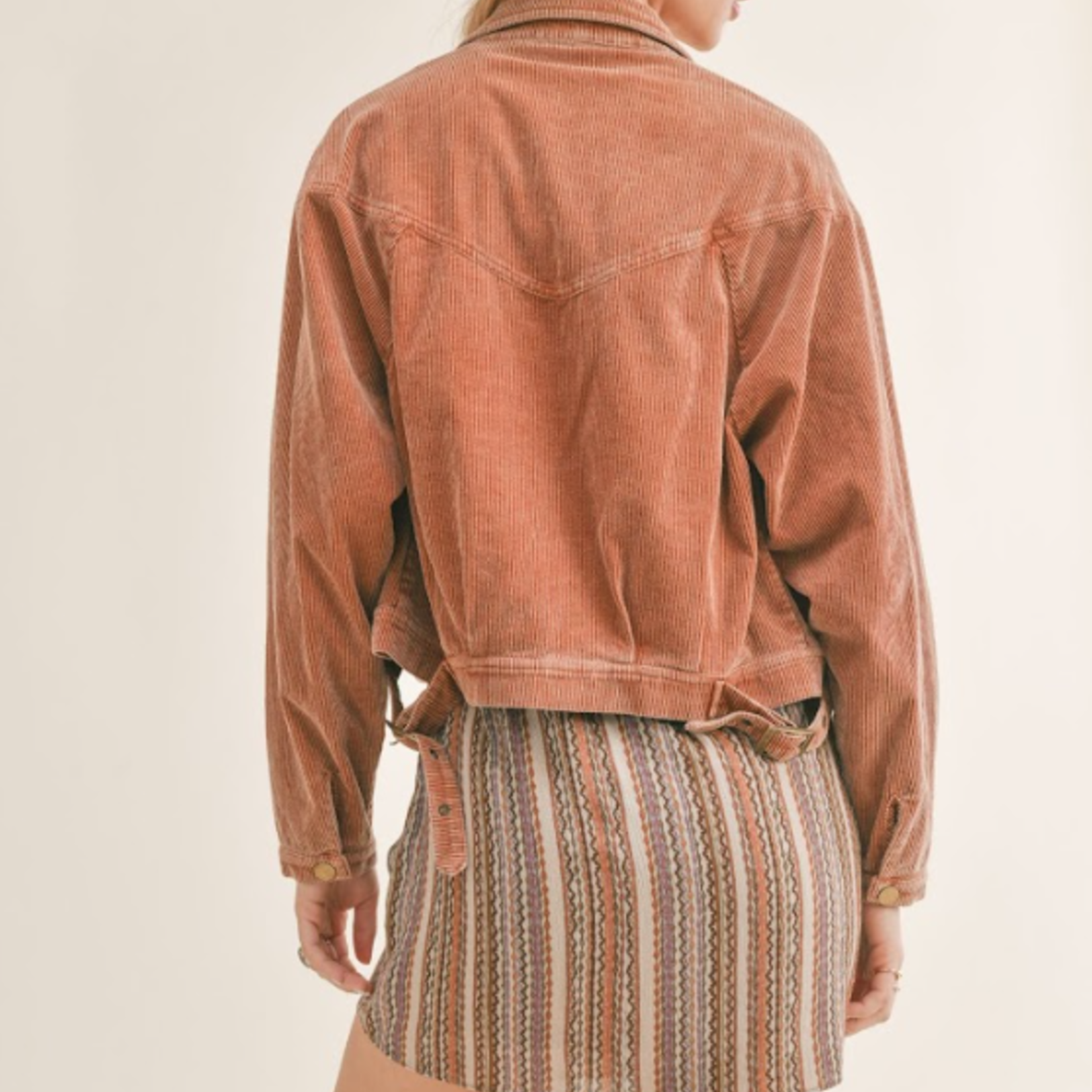 Kahlo Washed Corduroy Cropped Jacket