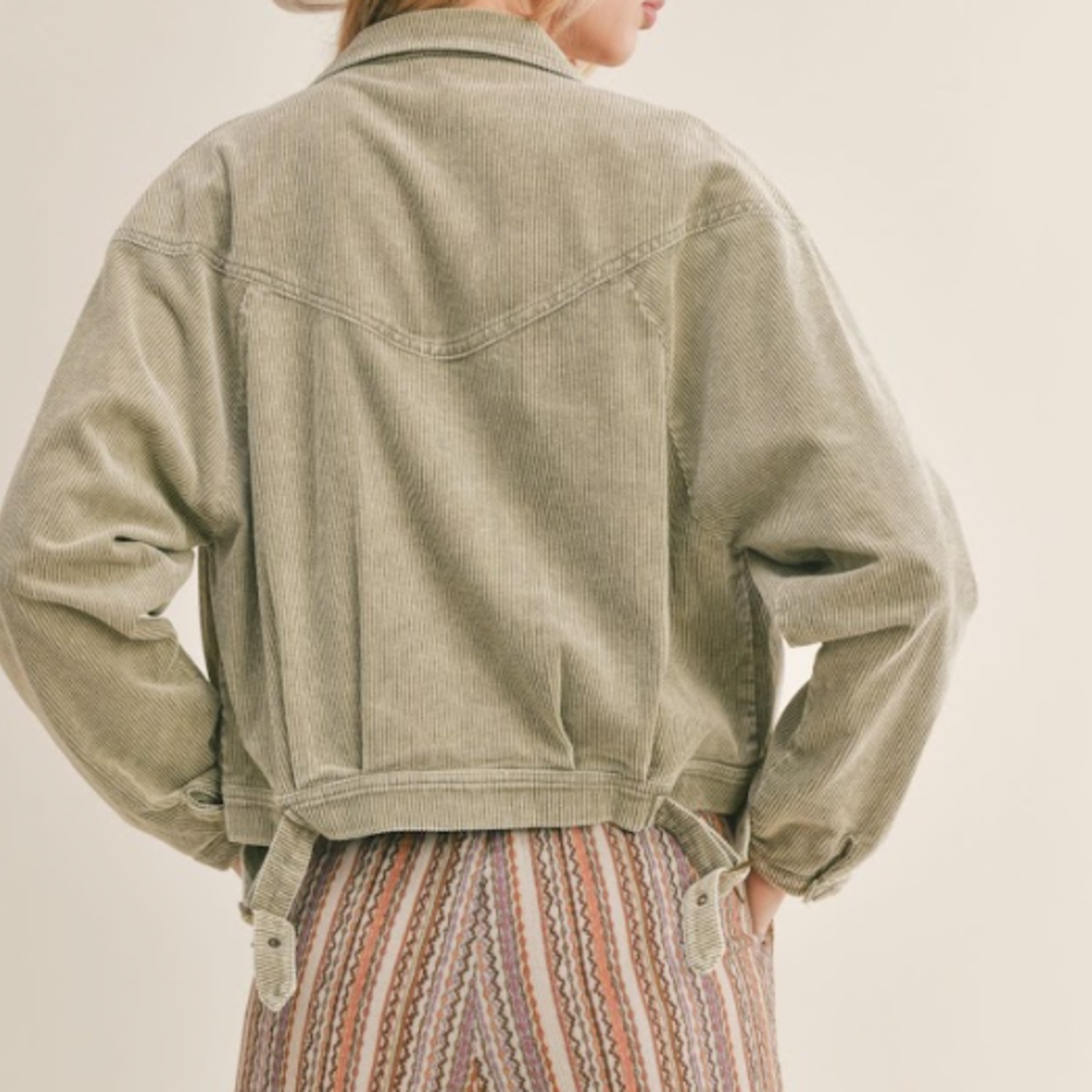 Kahlo Washed Corduroy Cropped Jacket