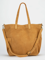 Addison Tote - Camel Suede