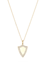 Pavé Shield Necklace -Y14 17"