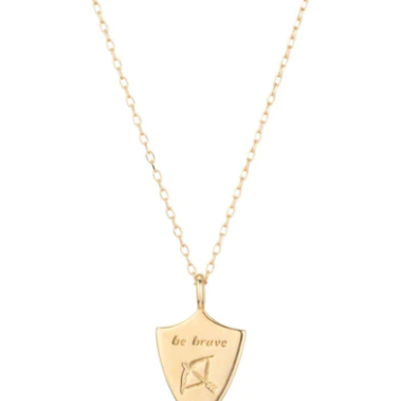 Pavé Shield Necklace -Y14 17"