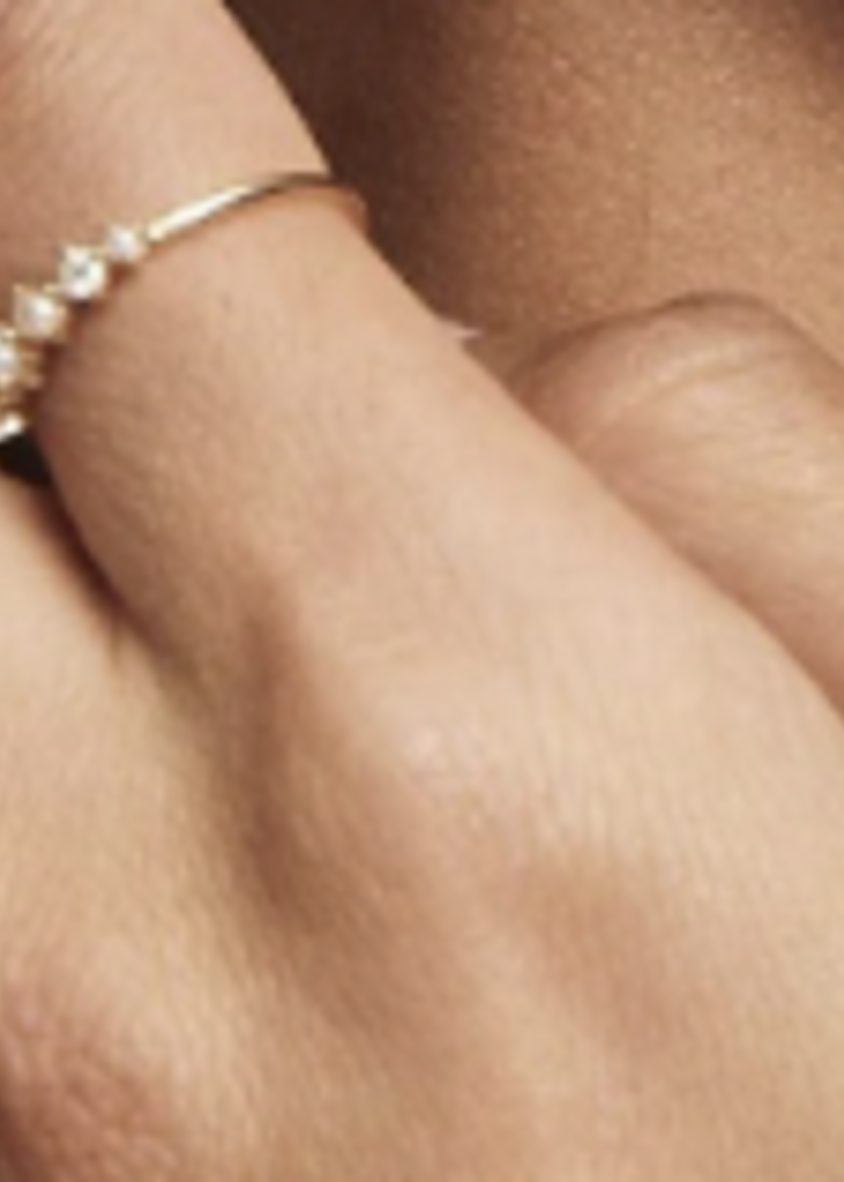 Graduated Pearl + Diamond Stacking Ring -Y14