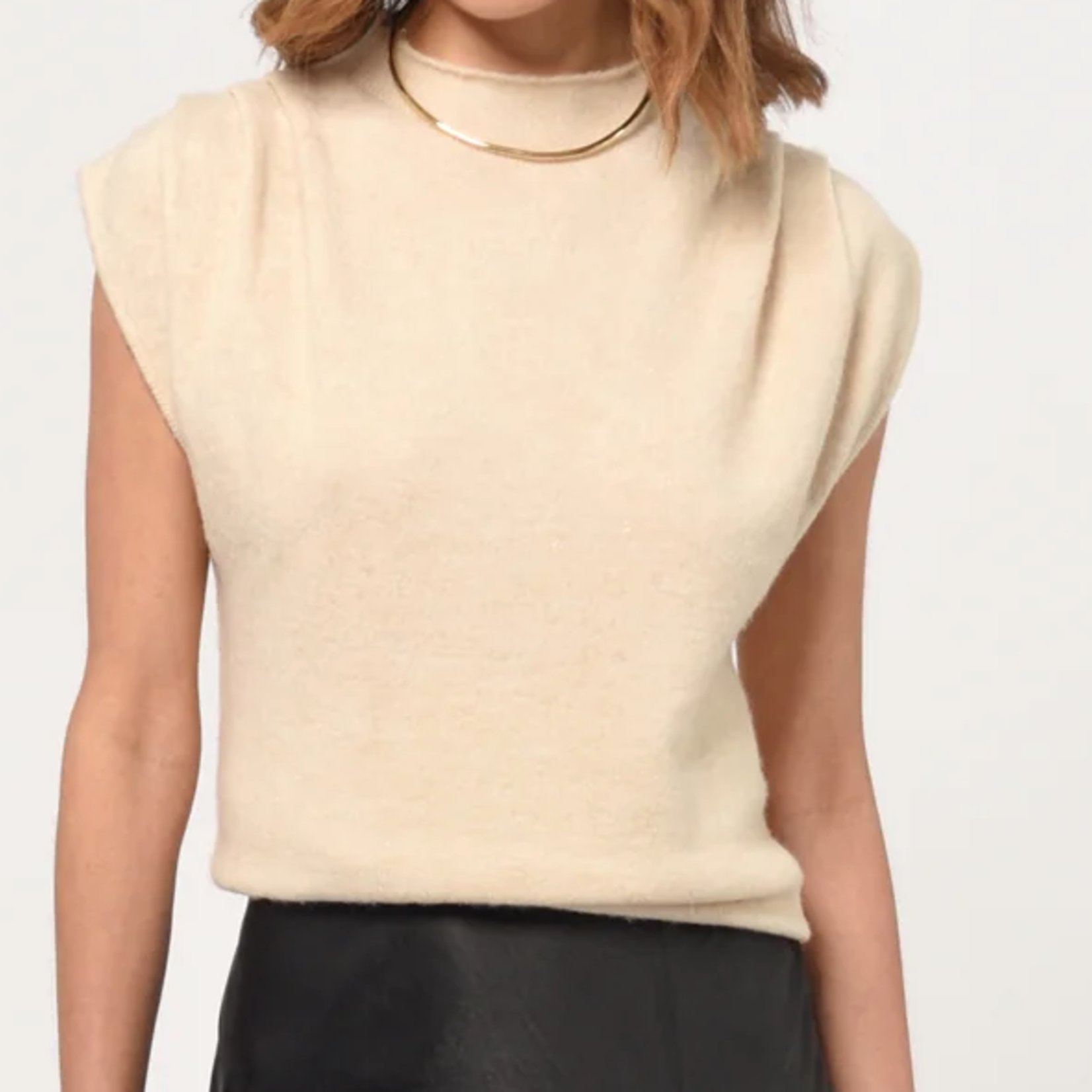 Arleta Sleeveless Funnel Knit Top