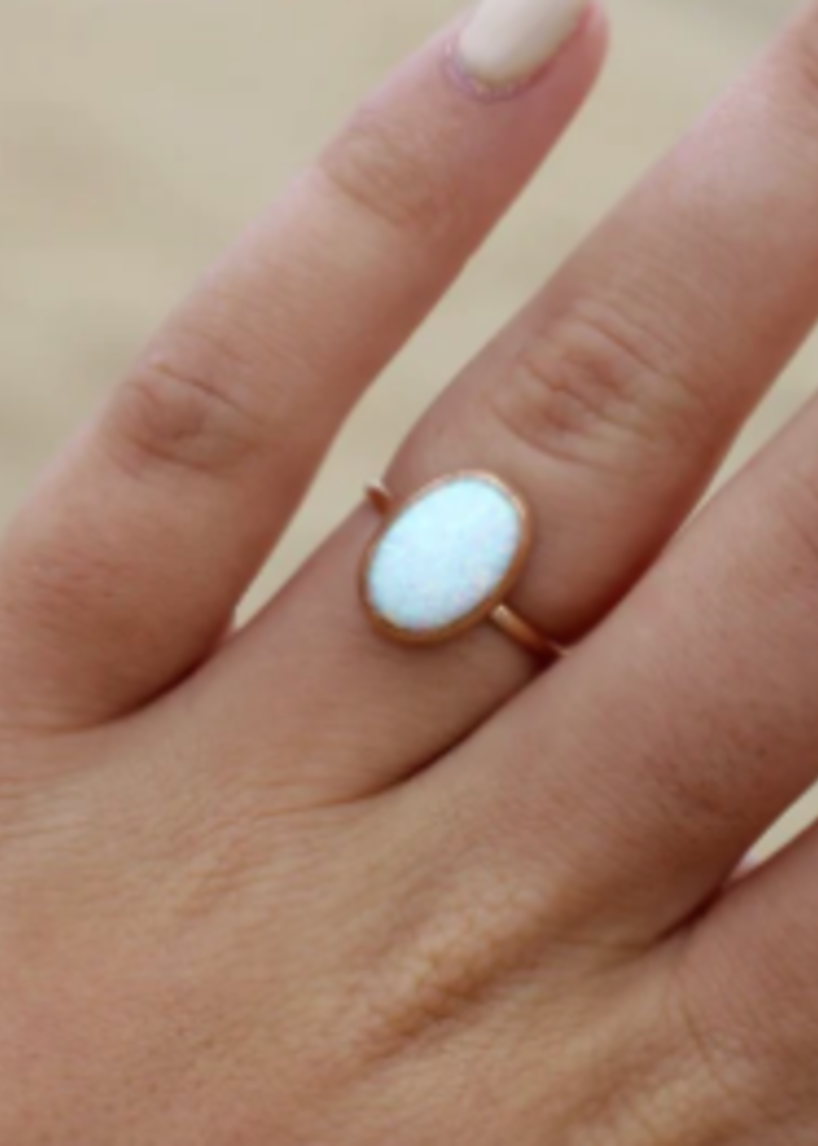 Solar Flare Opal Ring