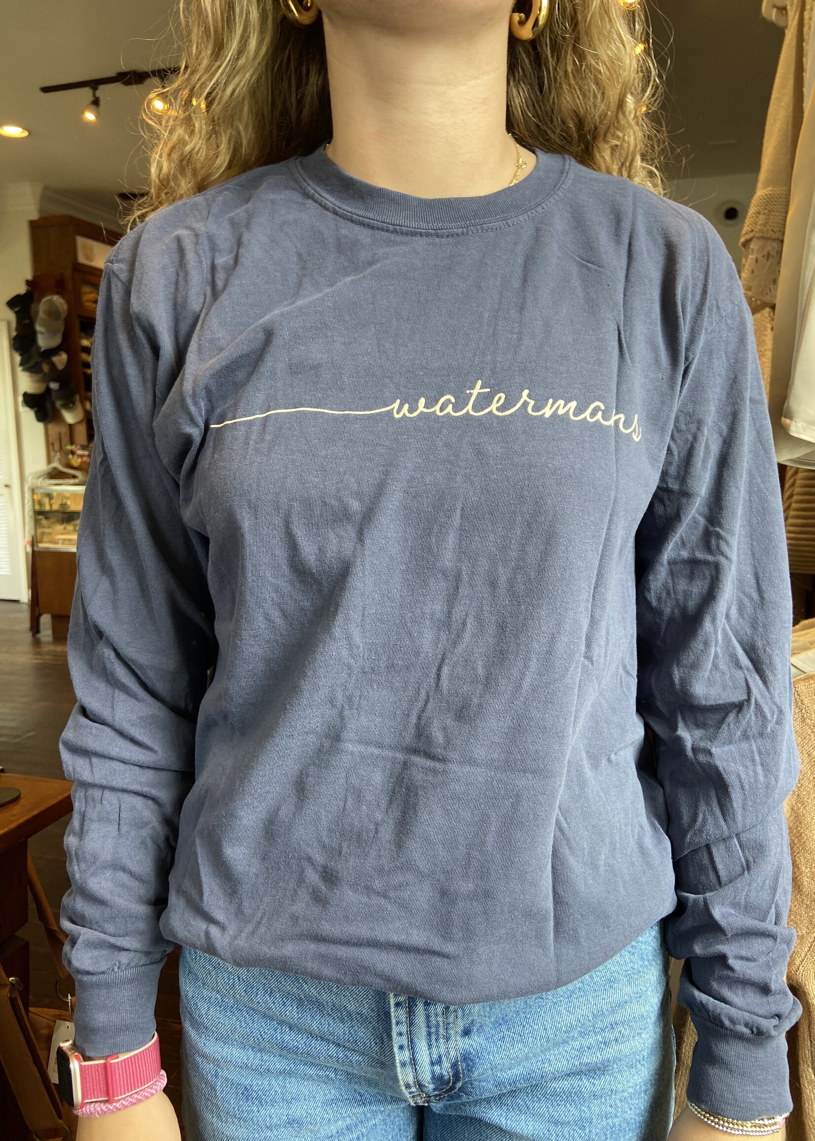 Waterman's Simple Surf Comfort Colors Tee Longsleeve