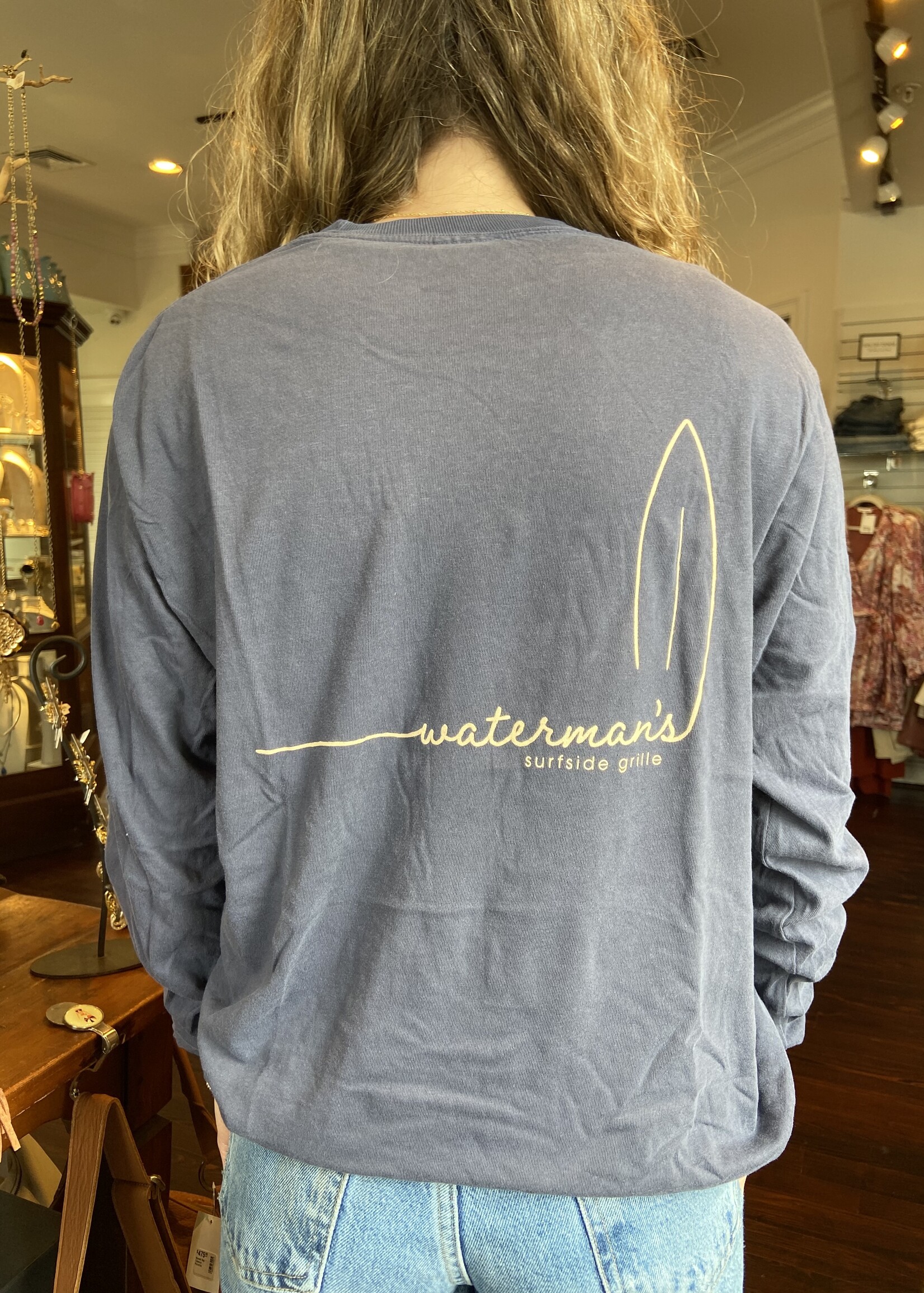 Waterman's Simple Surf Comfort Colors Tee Longsleeve