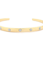Lucky 7 Cuff Bracelet 14k Gold Plated