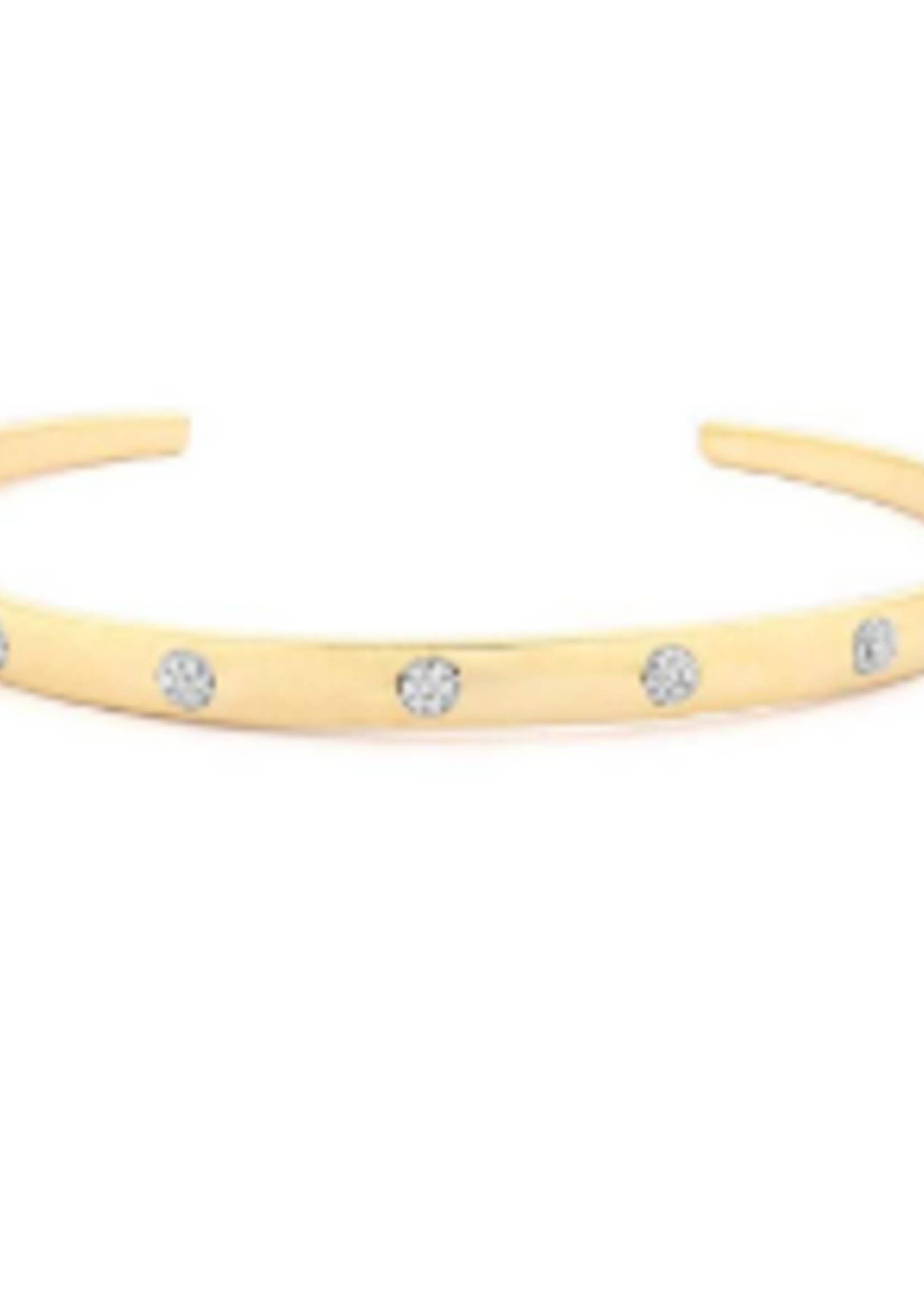 Lucky 7 Cuff Bracelet 14k Gold Plated