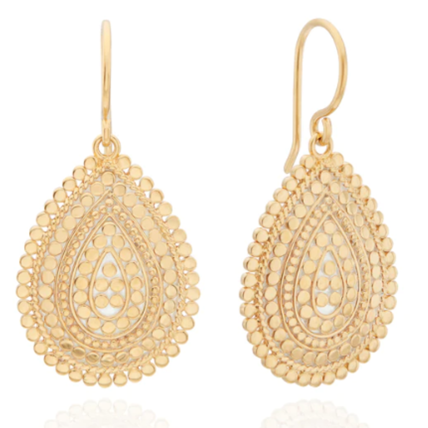 Medium Scalloped Drop Earrings