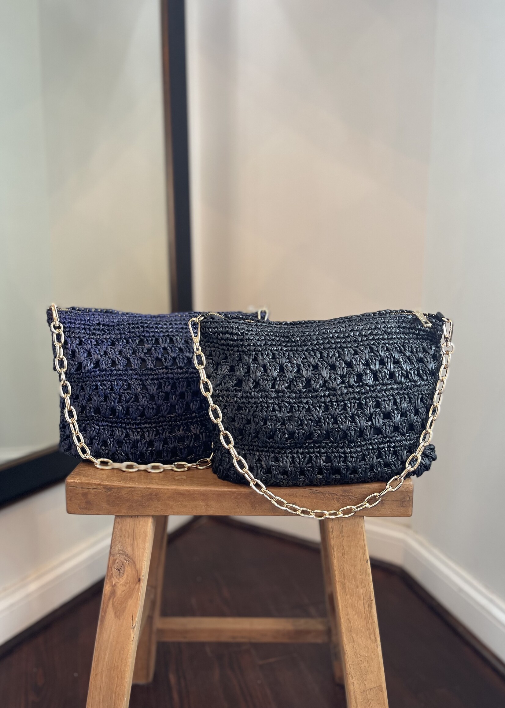 Luana Shoulder Bag in Raffia