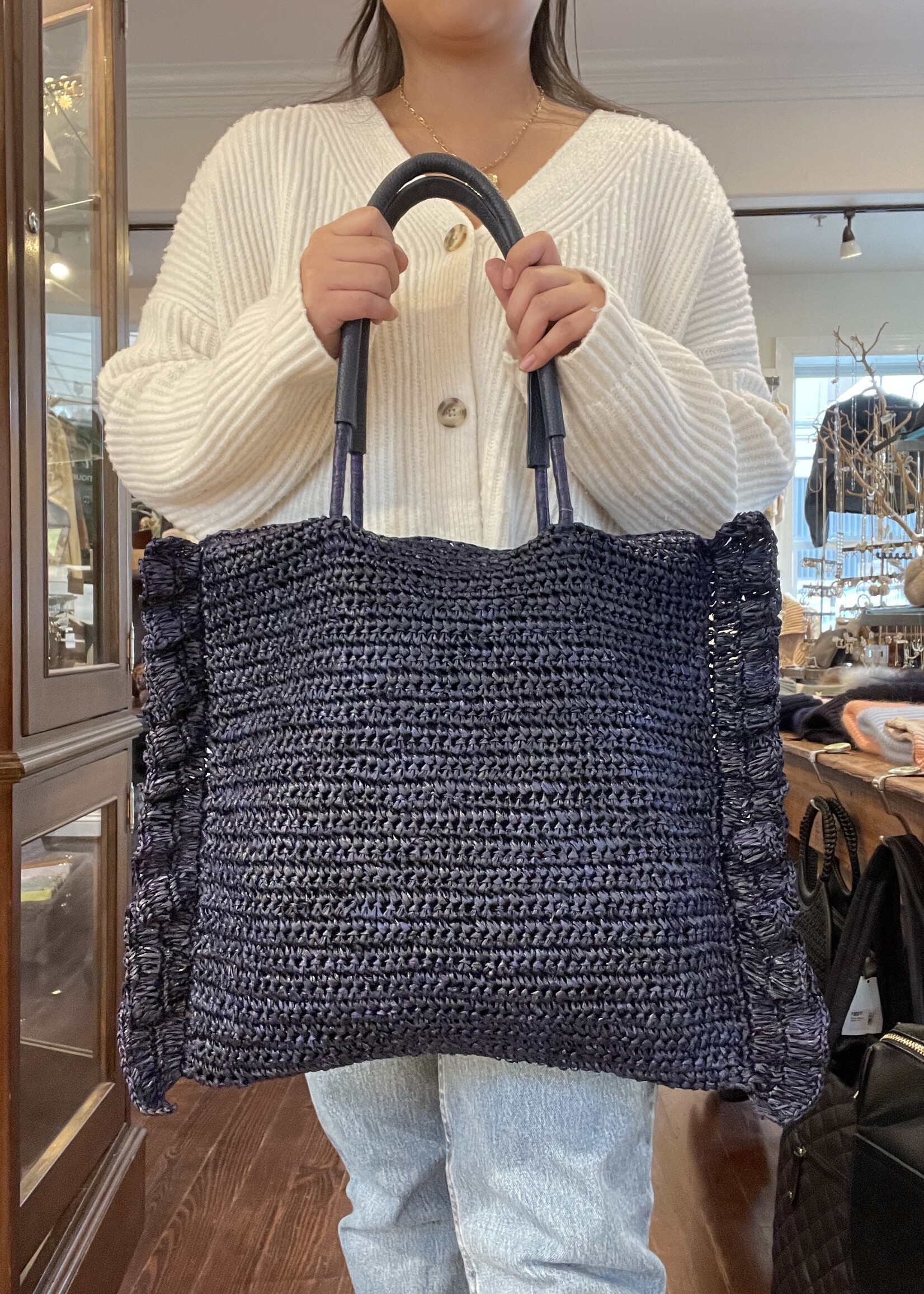 Atena Raffia Handbag
