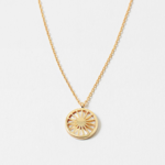 Mother Of Pearl Sun Pendant Necklace