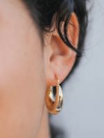 Sculptural Wide Hoop Earring