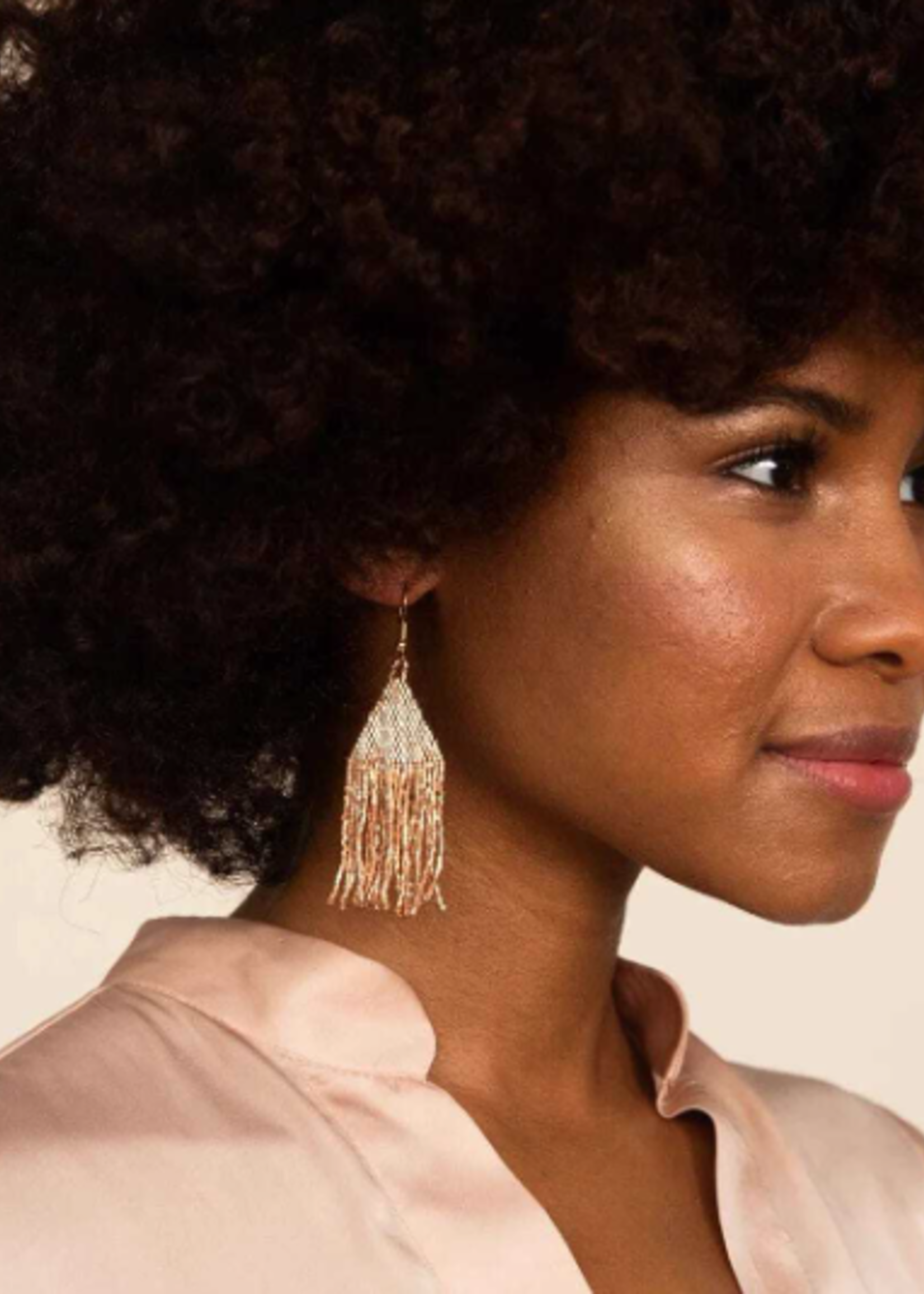 Lexie Beaded Fringe Earrings