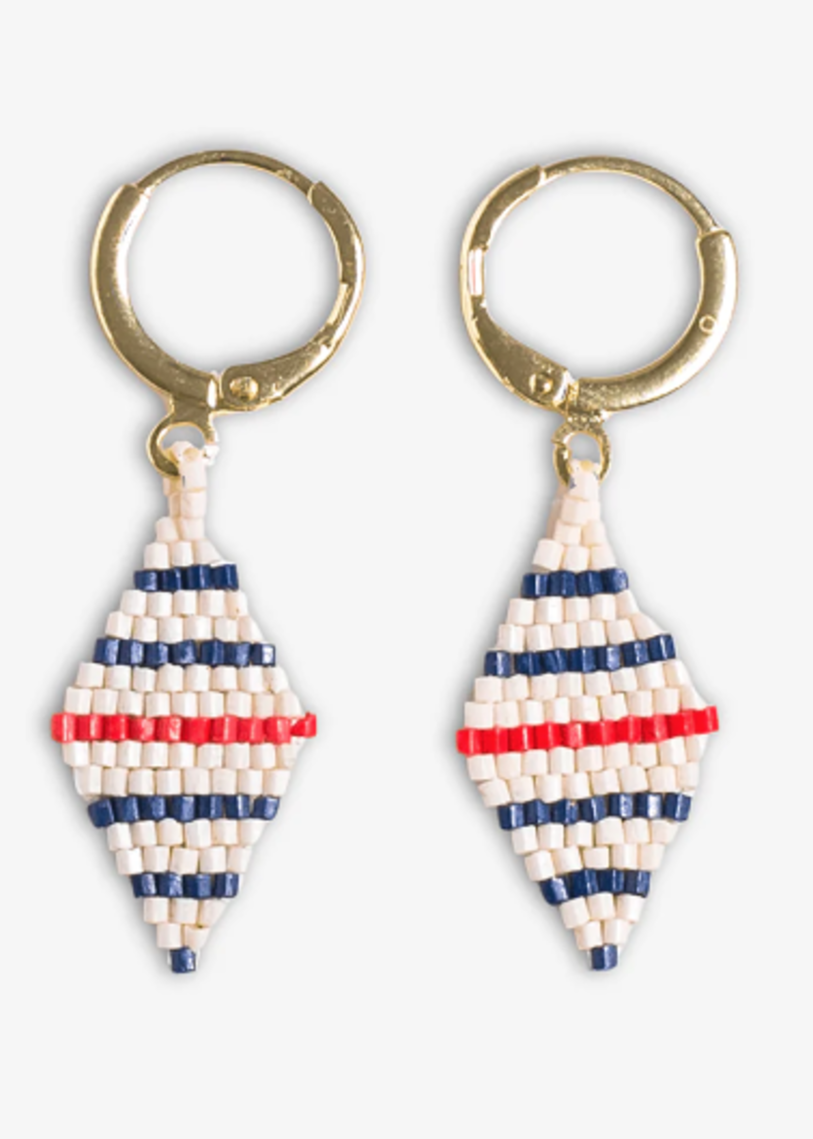 Carmen Mini Gold Hoop Beaded Drop