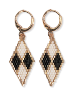 Carmen Mini Gold Hoop Beaded Drop