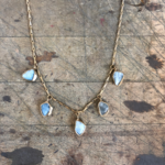 Immersion 5 Stone Necklace - Aquamarine