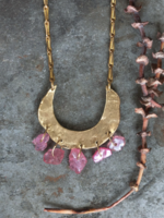 Orbit Pendant - Raw Ruby