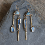 Whitewater Earrings - Blue Kyanite & Aquamarine