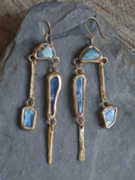 Whitewater Earrings - Blue Kyanite & Aquamarine