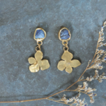 Hydrangea Bloom Earrings - Tanzanite
