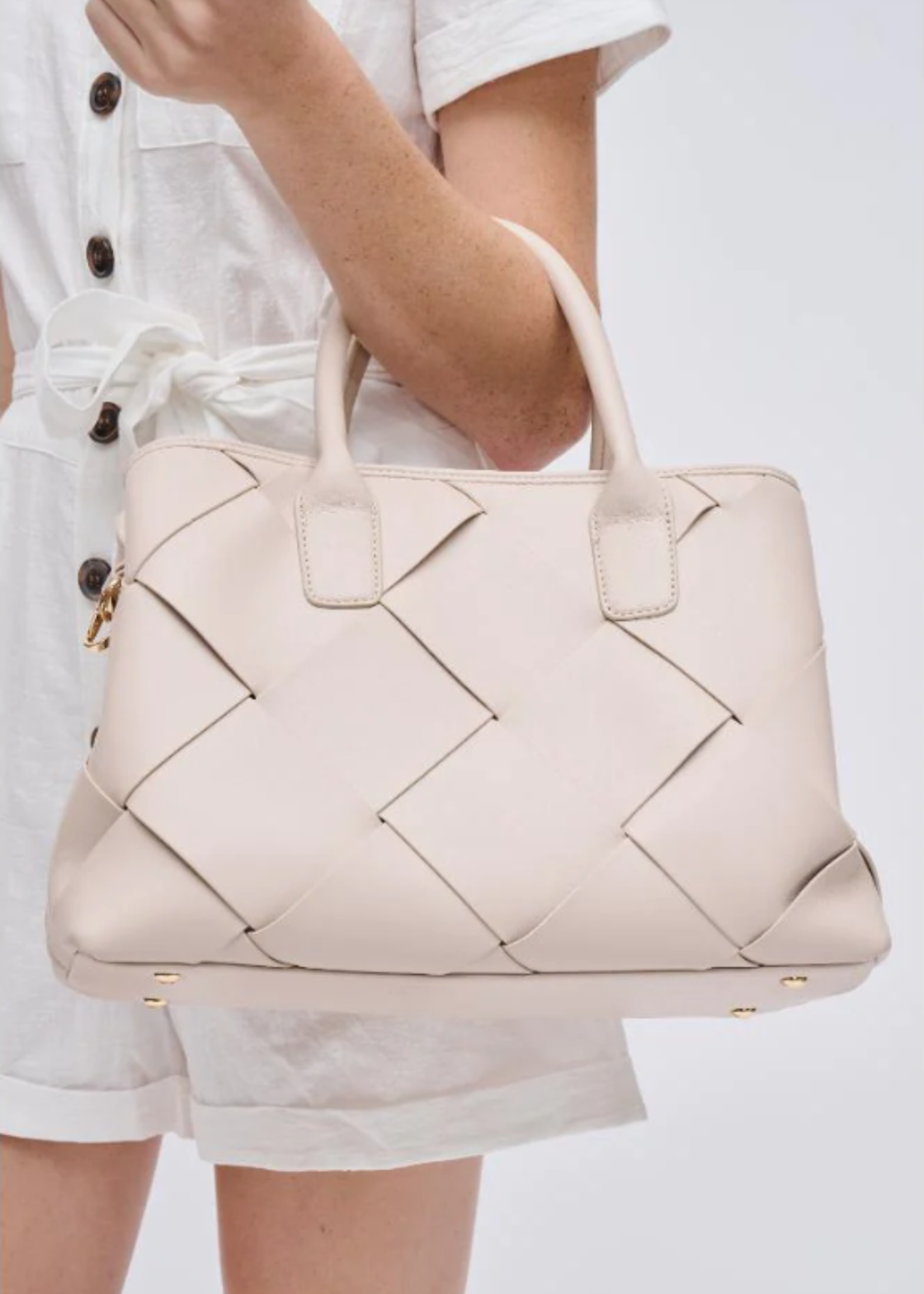 Phoebe Woven Multi Compartment Satchel