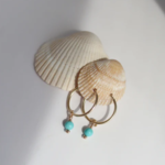 Dainty Turquoise Hoops