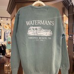 Waterman's Woody Comfort Colors Crewneck Sweatshirt Blue Spruce